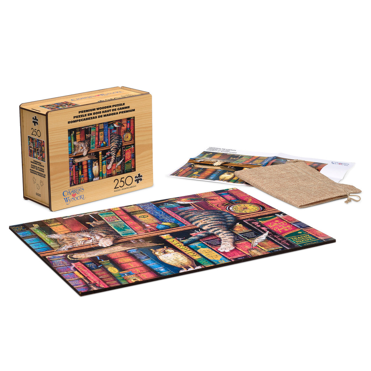 buffalo-games-frederick-the-literate-250-teile-holzpuzzle-katze image 4