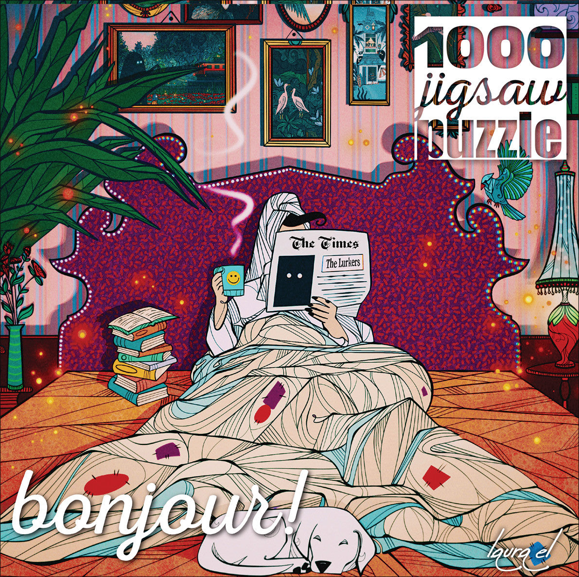 buffalo-games-bonjour-under-the-covers-1000-teile-puzzle-bett image 1