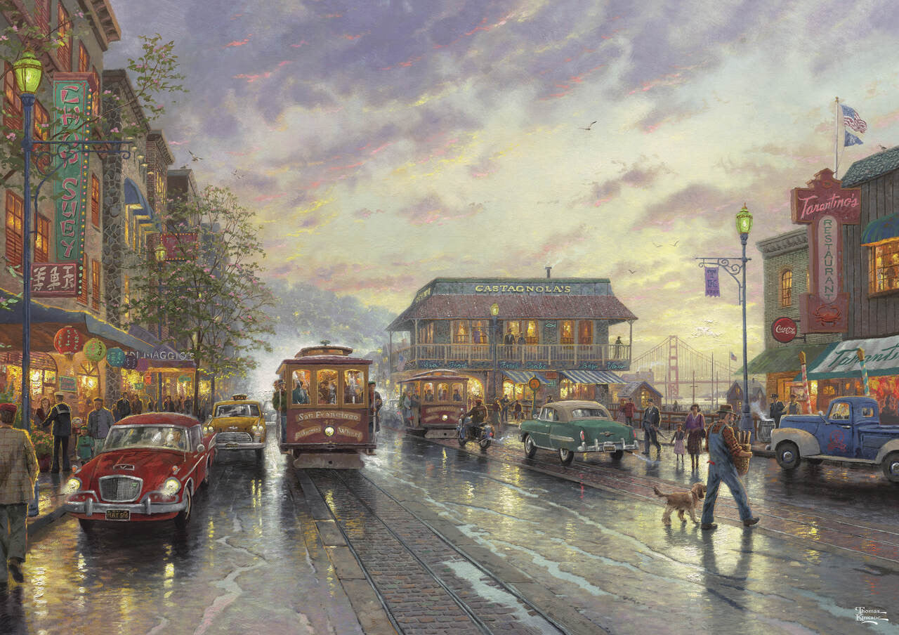 buffalo-games-city-by-the-bay-500-teile-puzzle-kinkade-sunset image 2