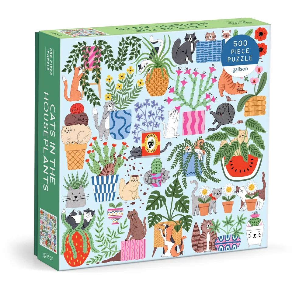 galison-cats-in-the-houseplants-puzzle-500-teile-katzen image 1