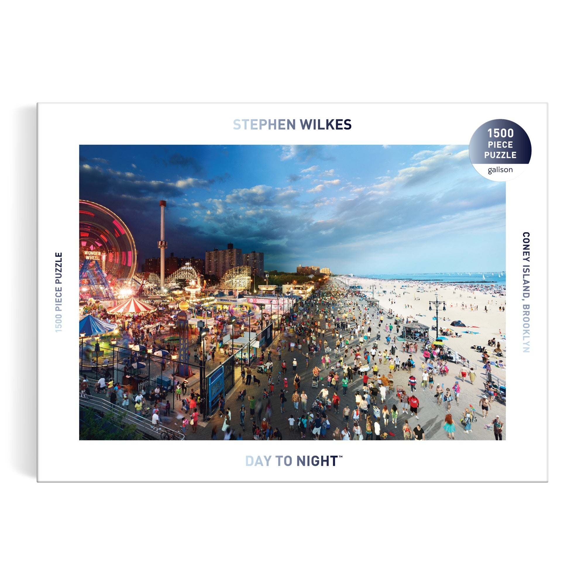 galison-wilkes-day-to-night-coney-island-1500-teile-puzzle-nyc image 2