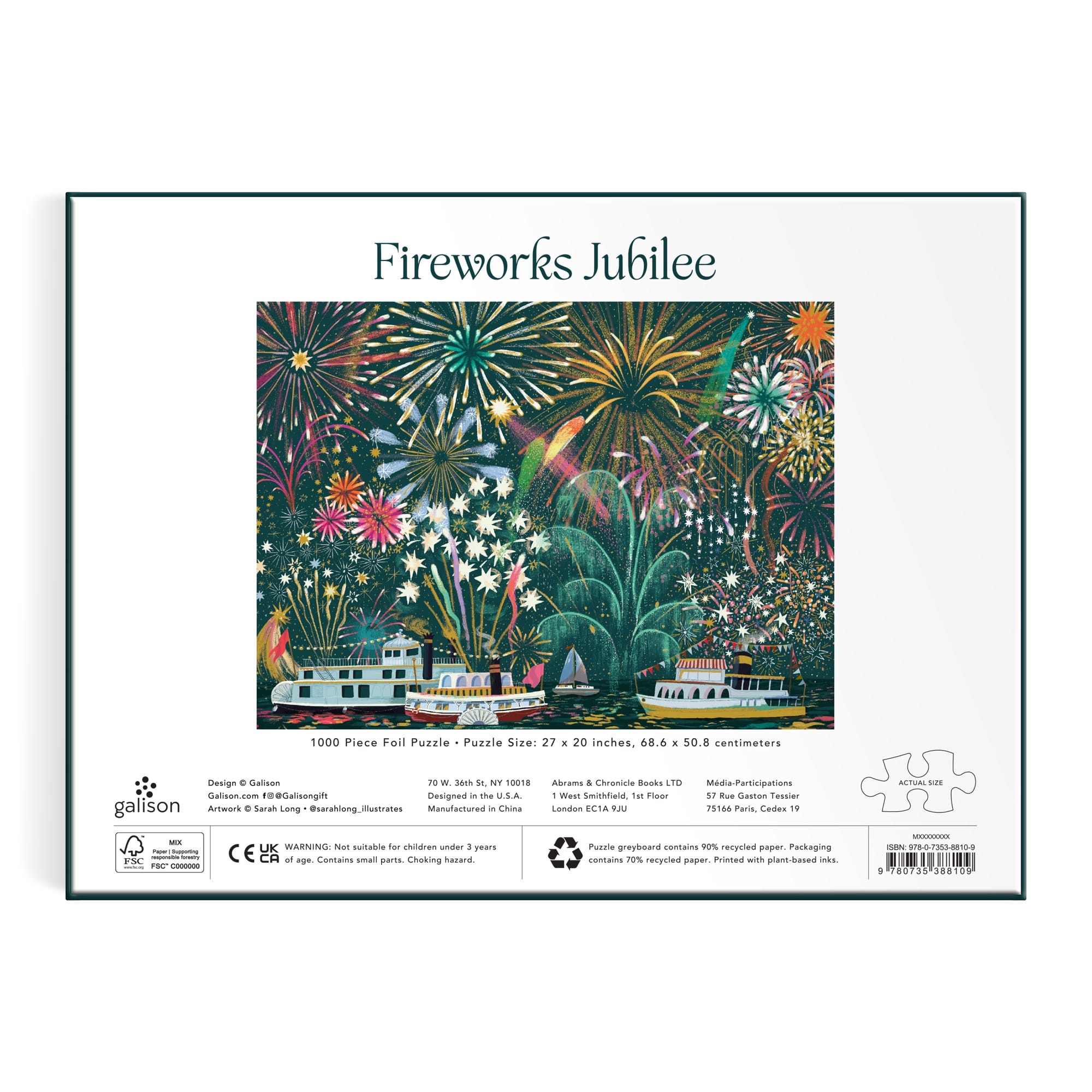 galison-fireworks-jubilee-1000-teile-puzzle-mit-folie image 6