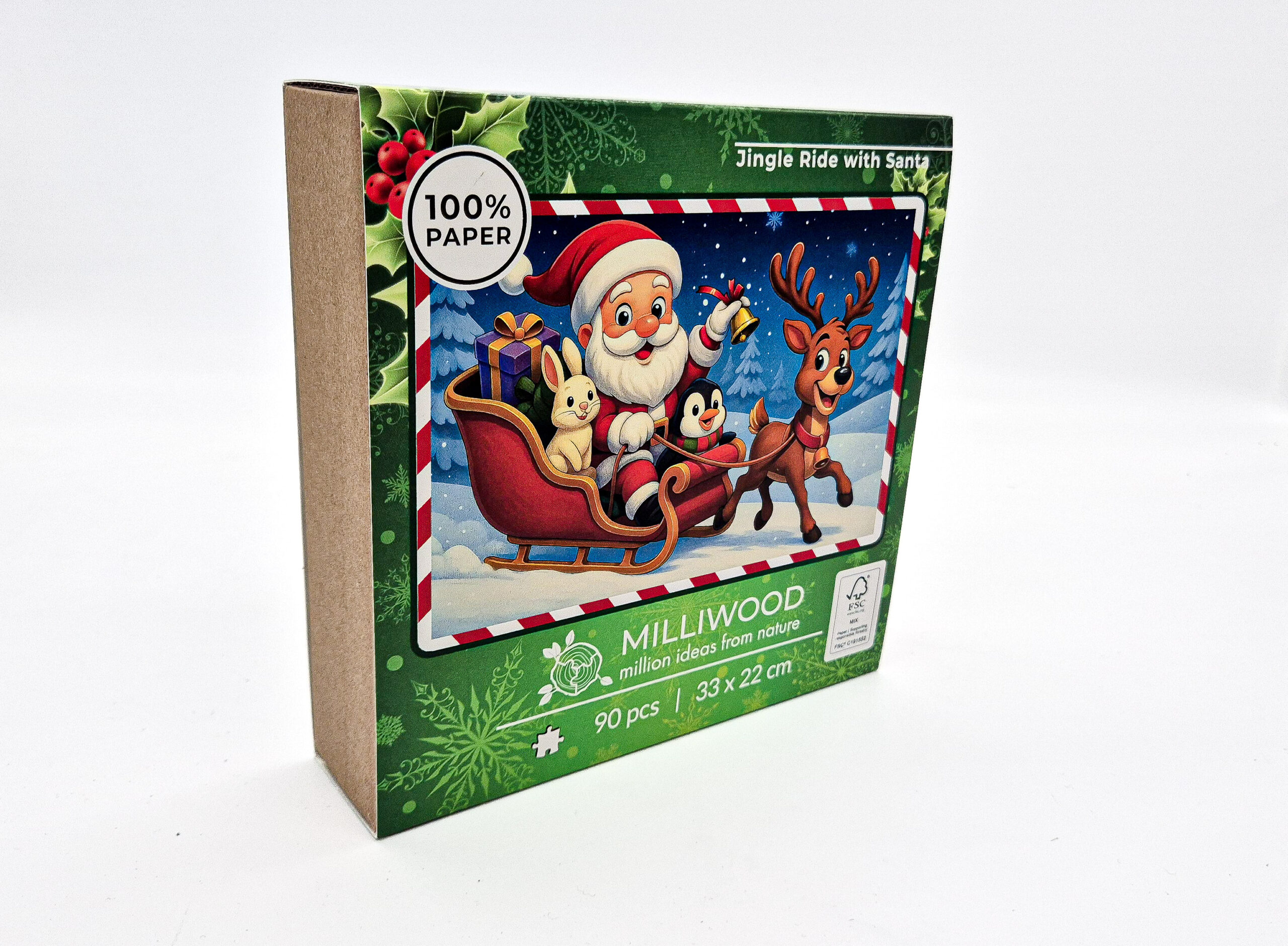 milliwood-christmas-jingle-ride-with-santa-puzzle-90-teile-weihnachten image 4