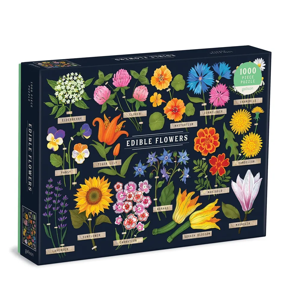 galison-jigsaw-puzzles-edible-flowers-puzzle-1000-teile-blumen image 1