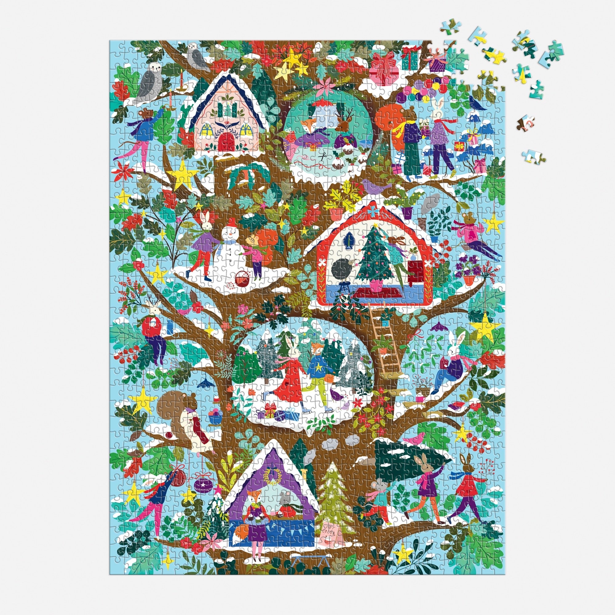 galison-jigsaw-puzzles-deck-the-hollows-1000-teile-weihnachten image 4