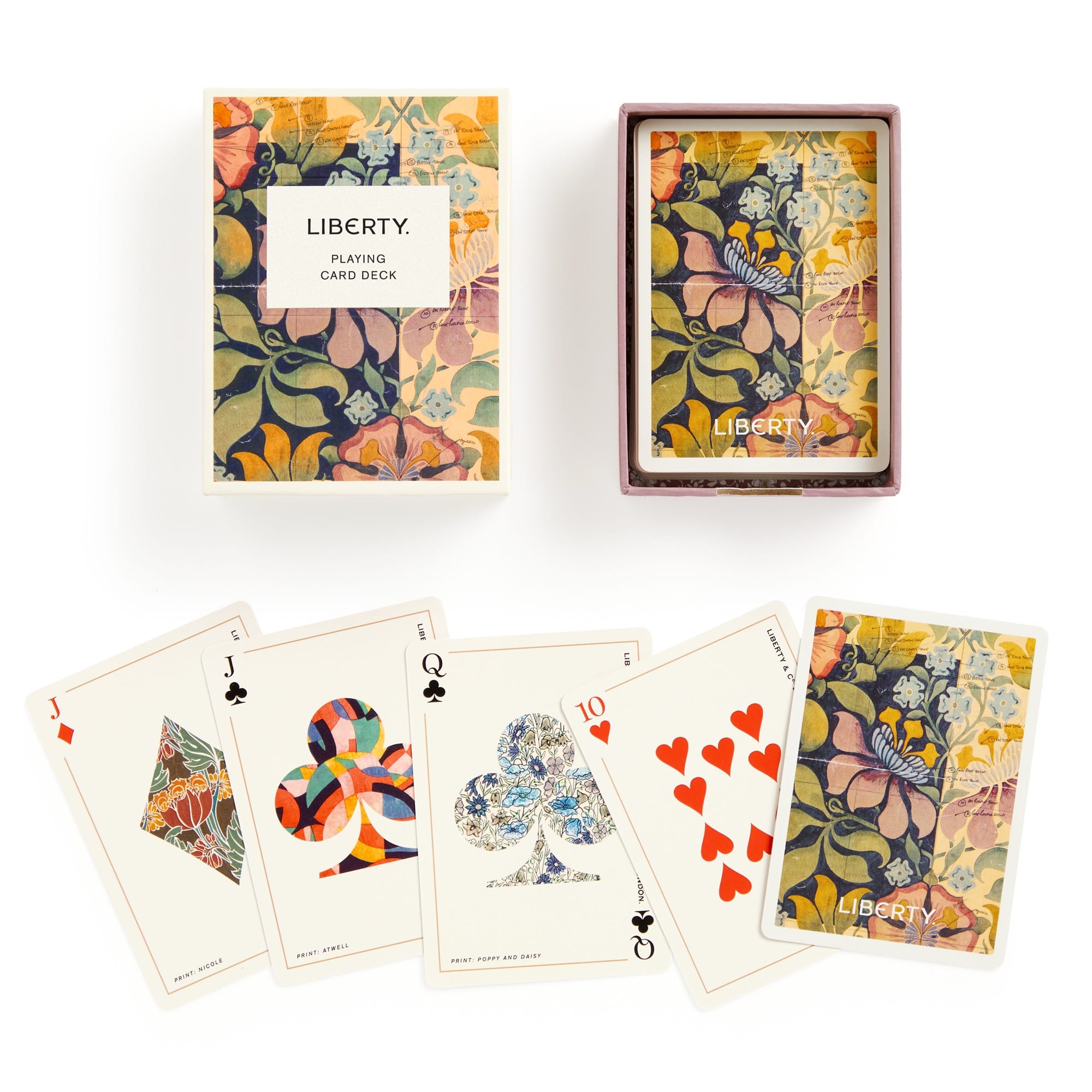 galison-liberty-archive-spielkarten-deck-blumen image 4
