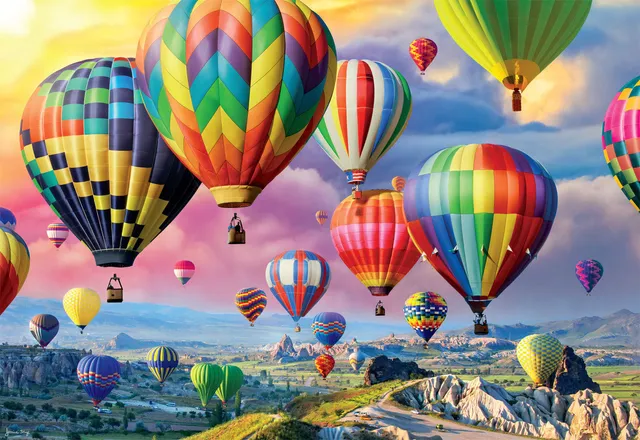buffalo-games-up-up-and-away-puzzle-2000-teile-ballons image 1