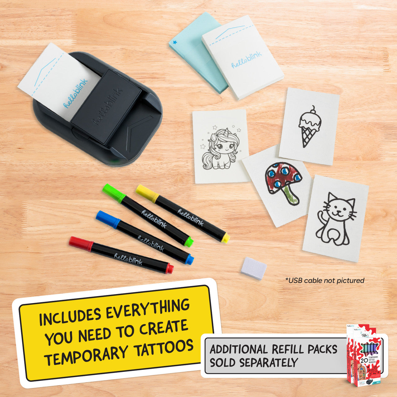 ceaco-hello-blink-tattoo-maker-drucker-set-kinder-tattoos-thermodruck image 6