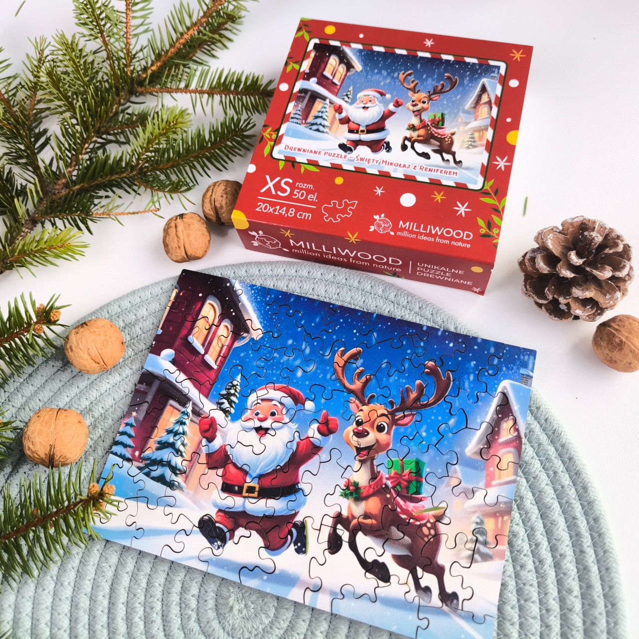 milliwood-christmas-nikolaus-und-rentier-holzpuzzle-50-teile-kinder image 6