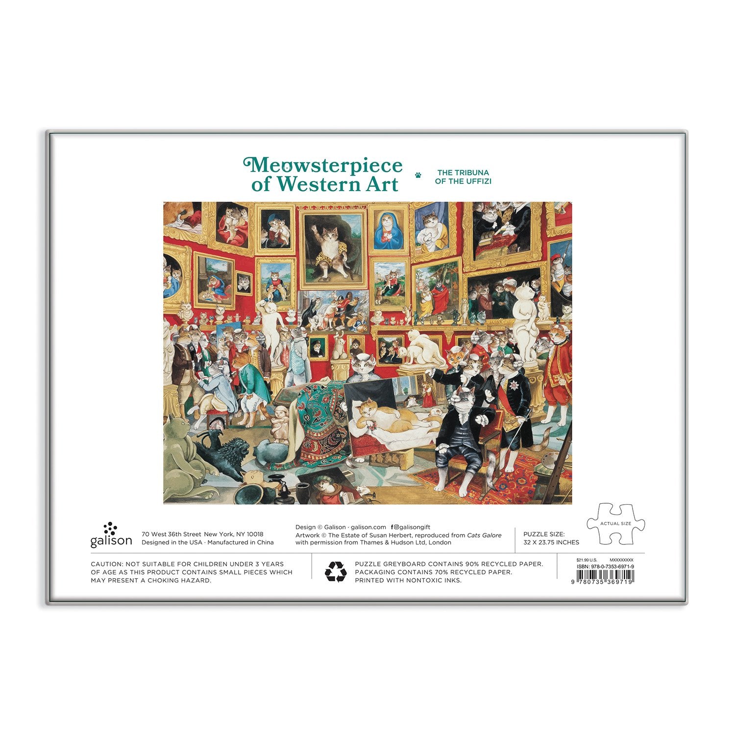 galison-tribuna-of-the-uffizi-puzzle-1500-teile-katzen-kunst image 5