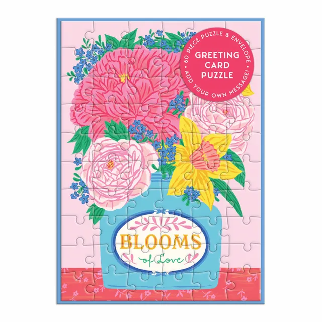 galison-blooms-of-love-grusskarten-puzzle-60-teile-blumen image 1