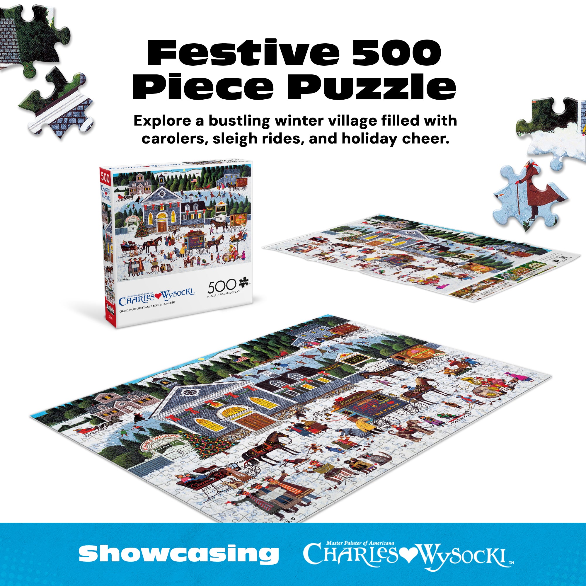 buffalo-games-wysocki-churchyard-christmas-puzzle-500-teile image 2