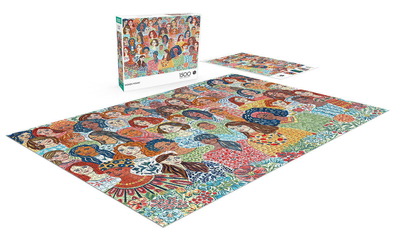 buffalo-games-woman-power-puzzle-1500-teile-blumenrand image 2