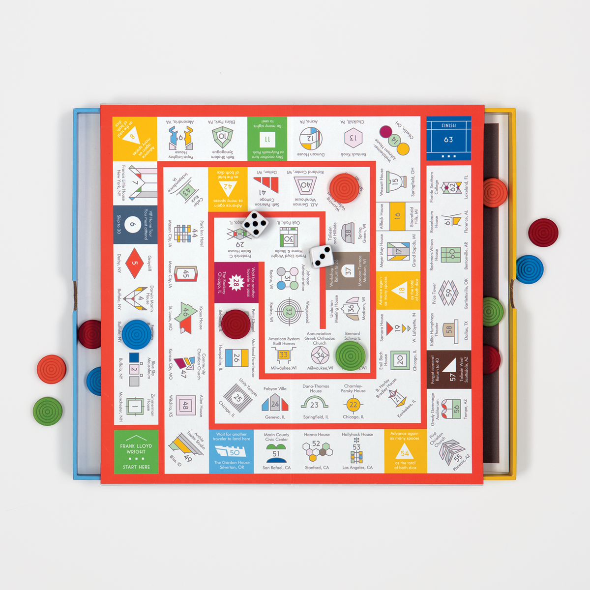 galison-frank-lloyd-wright-2-in-1-spieleset-ludo image 7