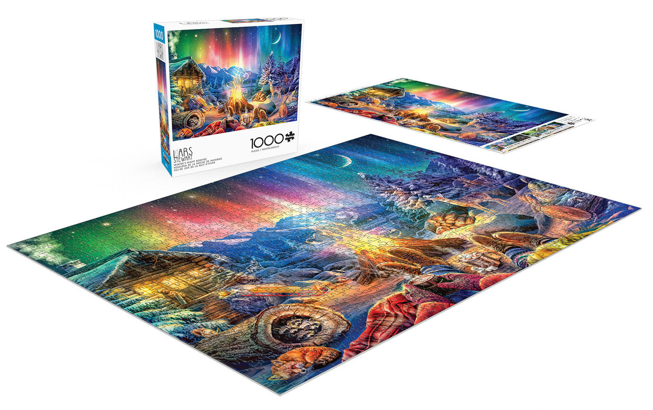 buffalo-games-winter-s-night-bonfire-1000-teile-puzzle-winter image 3