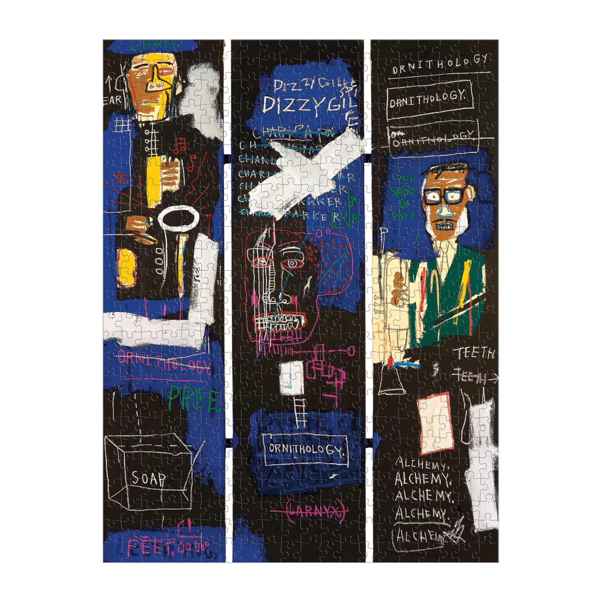 galison-basquiat-horn-players-500-teile-puzzle-buchbox-kunst image 4