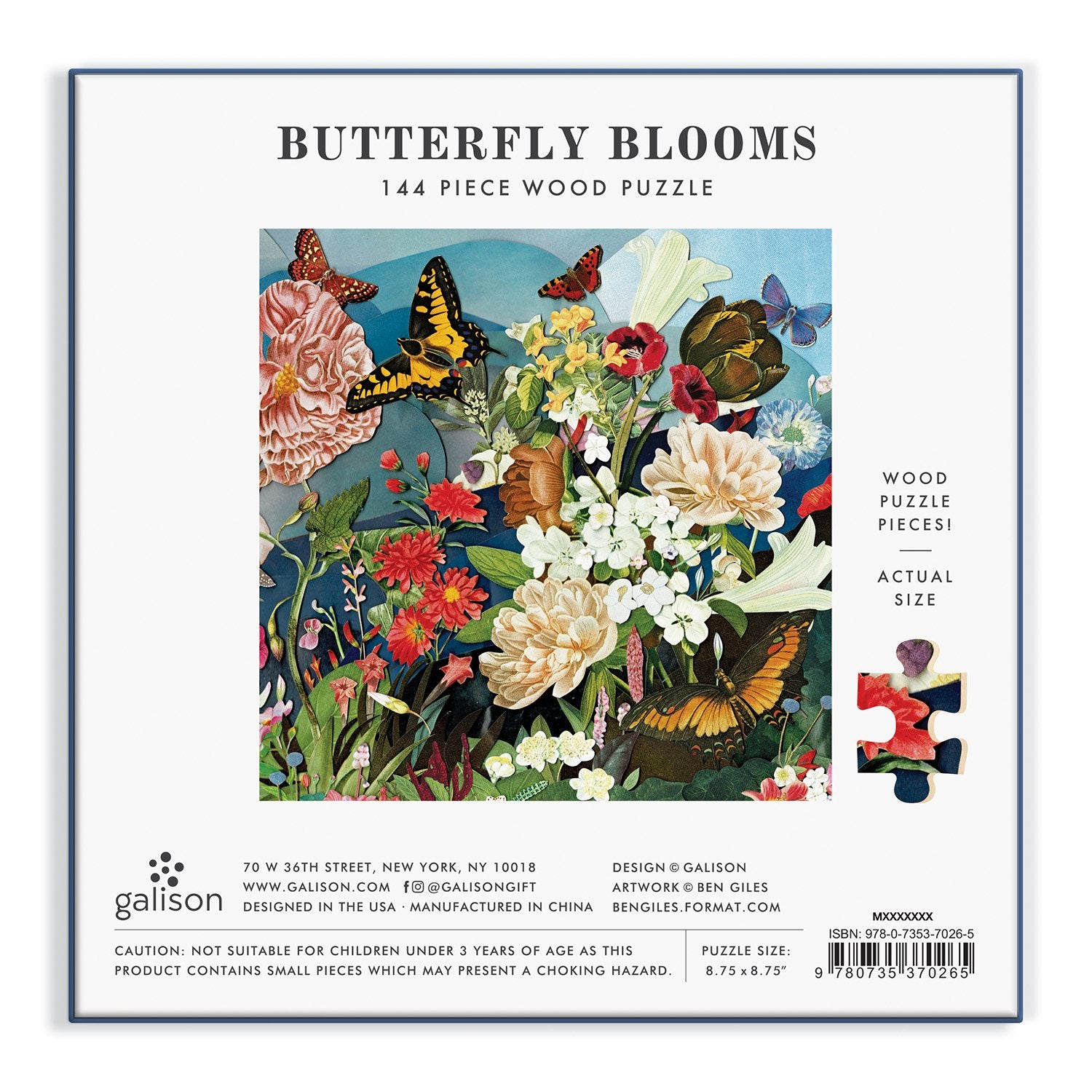 galison-butterfly-blooms-144-teile-holzpuzzle-blumen image 4