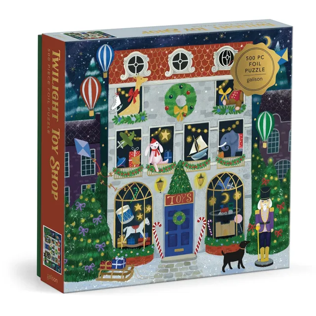 galison-twilight-toy-shop-puzzle-500-teile-goldfolie image 1