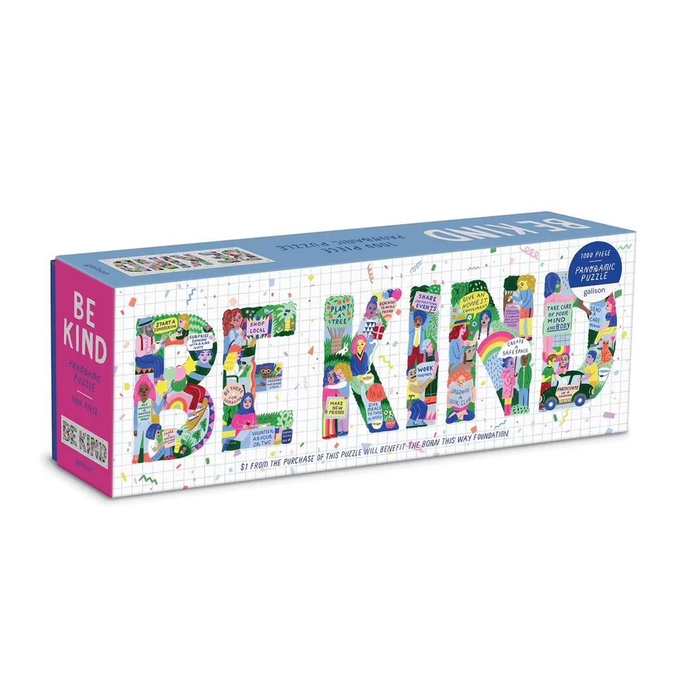 galison-be-kind-1000-teile-panorama-puzzle-lang image 1