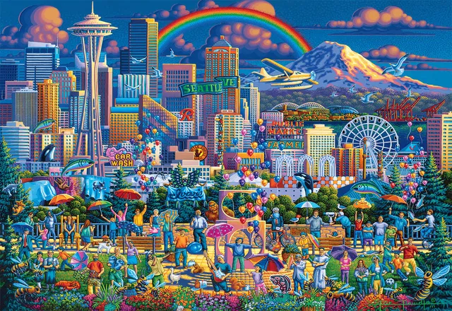 buffalo-games-i-love-seattle-puzzle-2000-teile-dowdle image 1