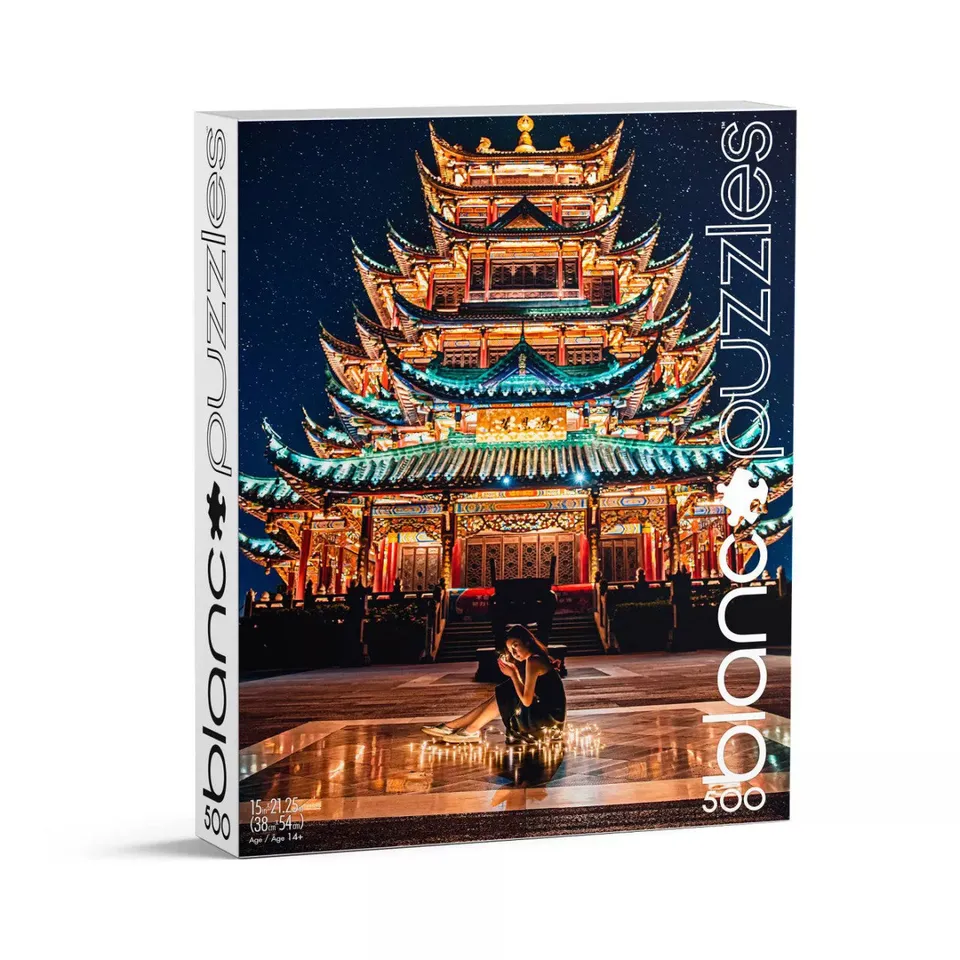 blanc-chongqing-temple-puzzle-500-teile-bei-nacht image 1