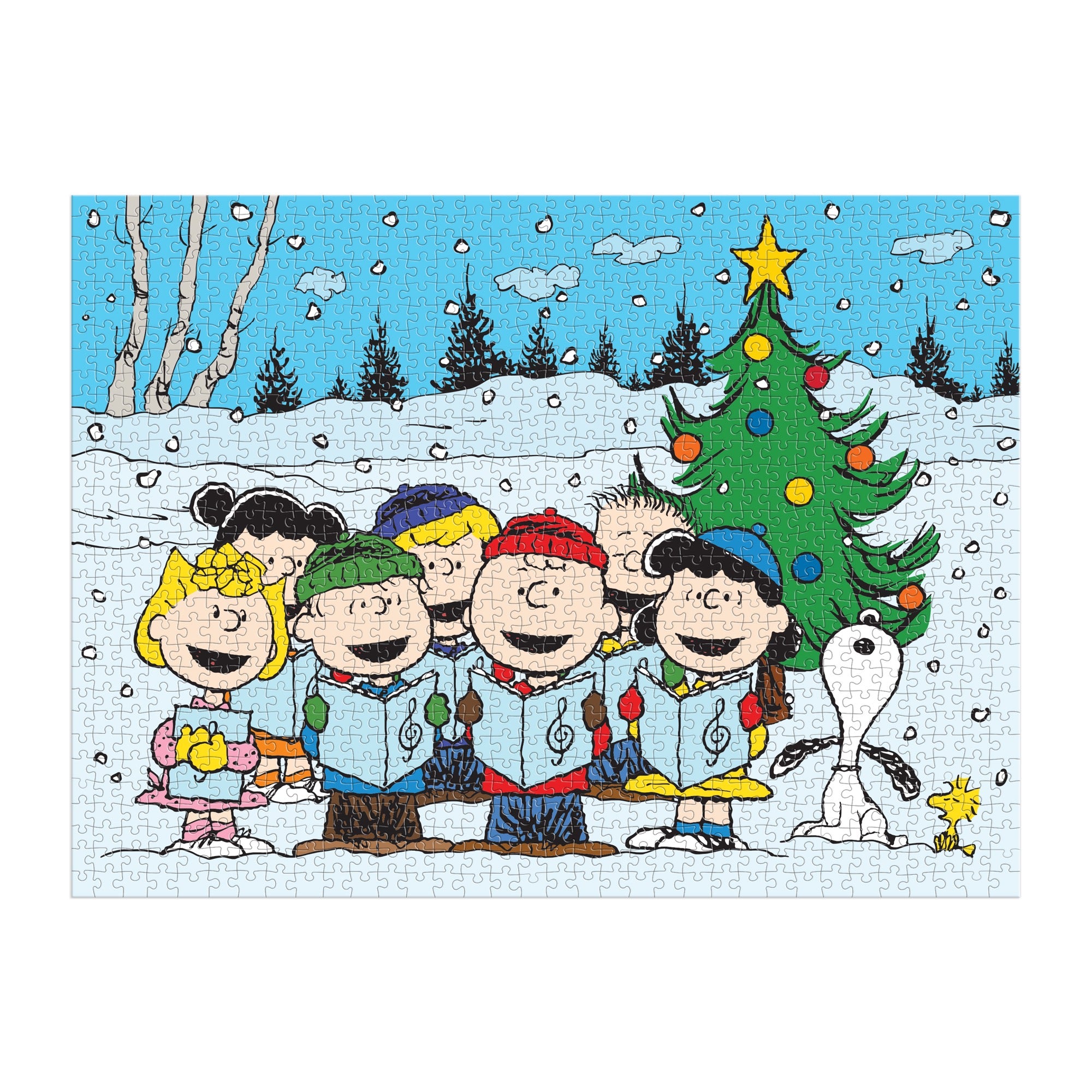 galison-peanuts-christmas-caroling-puzzle-1000-teile image 3