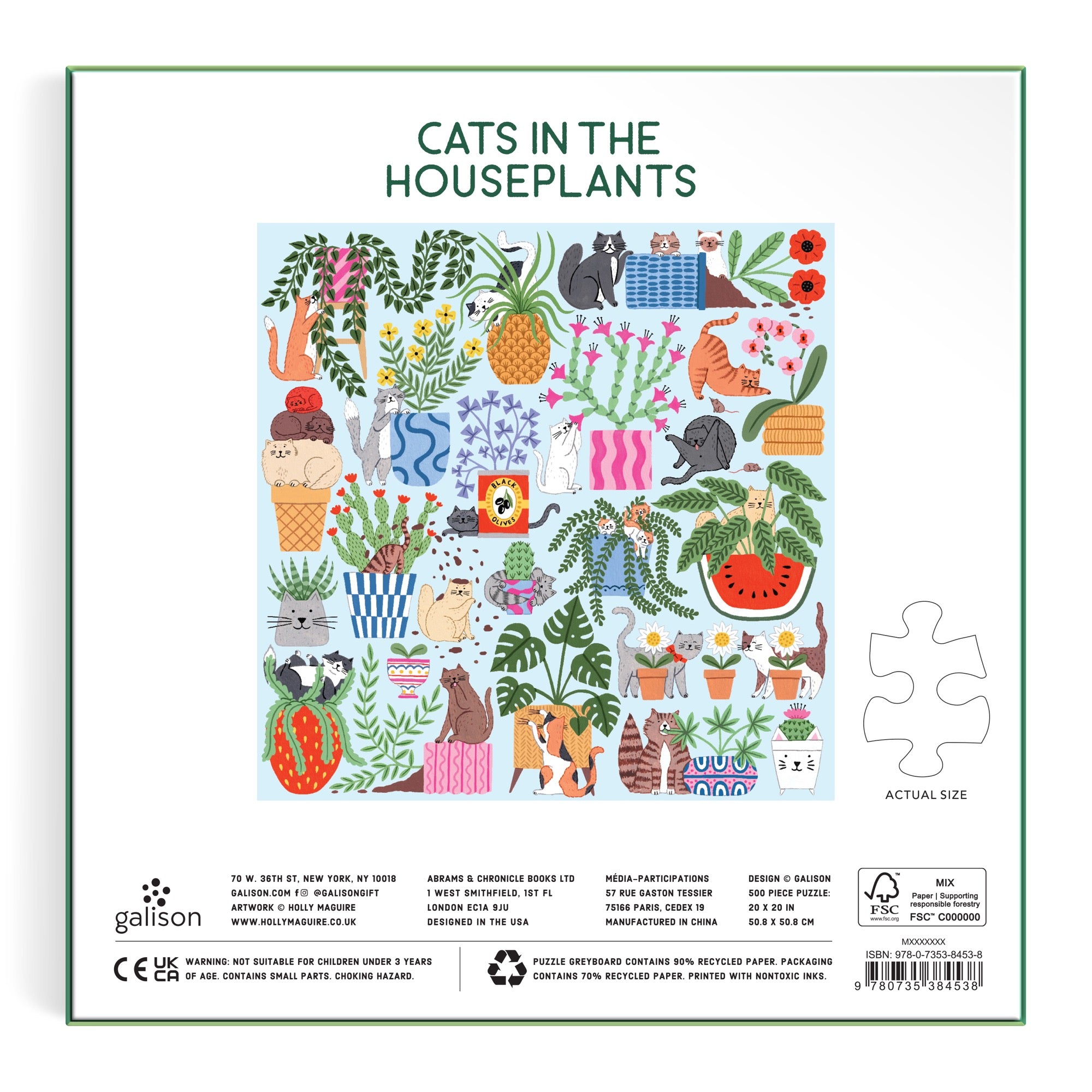 galison-cats-in-the-houseplants-puzzle-500-teile-katzen image 5