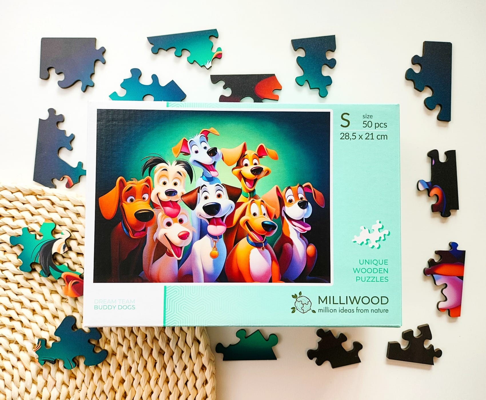 milliwood-dream-team-psy-holzpuzzle-50-teile-hunde image 3