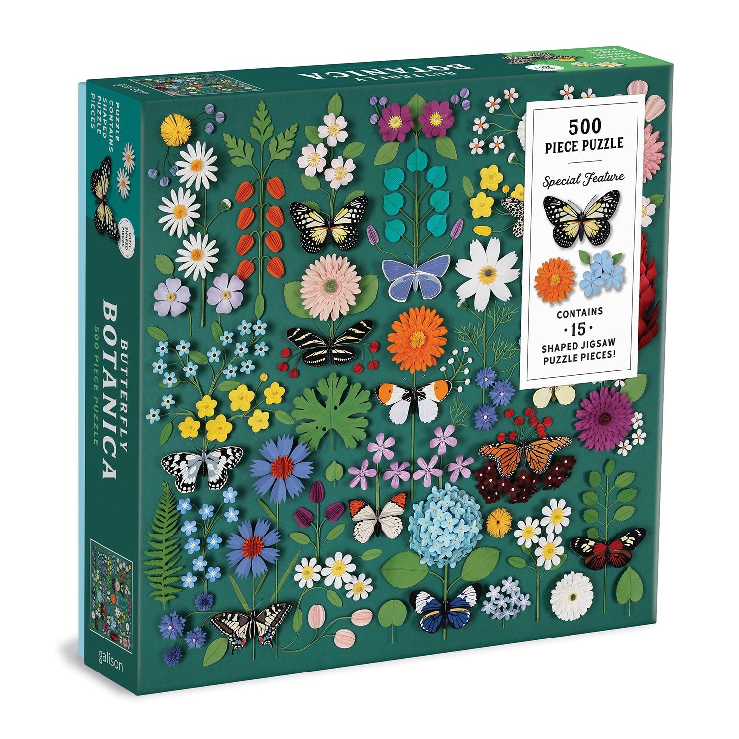 galison-butterfly-botanica-puzzle-500-teile-schmetterling image 1