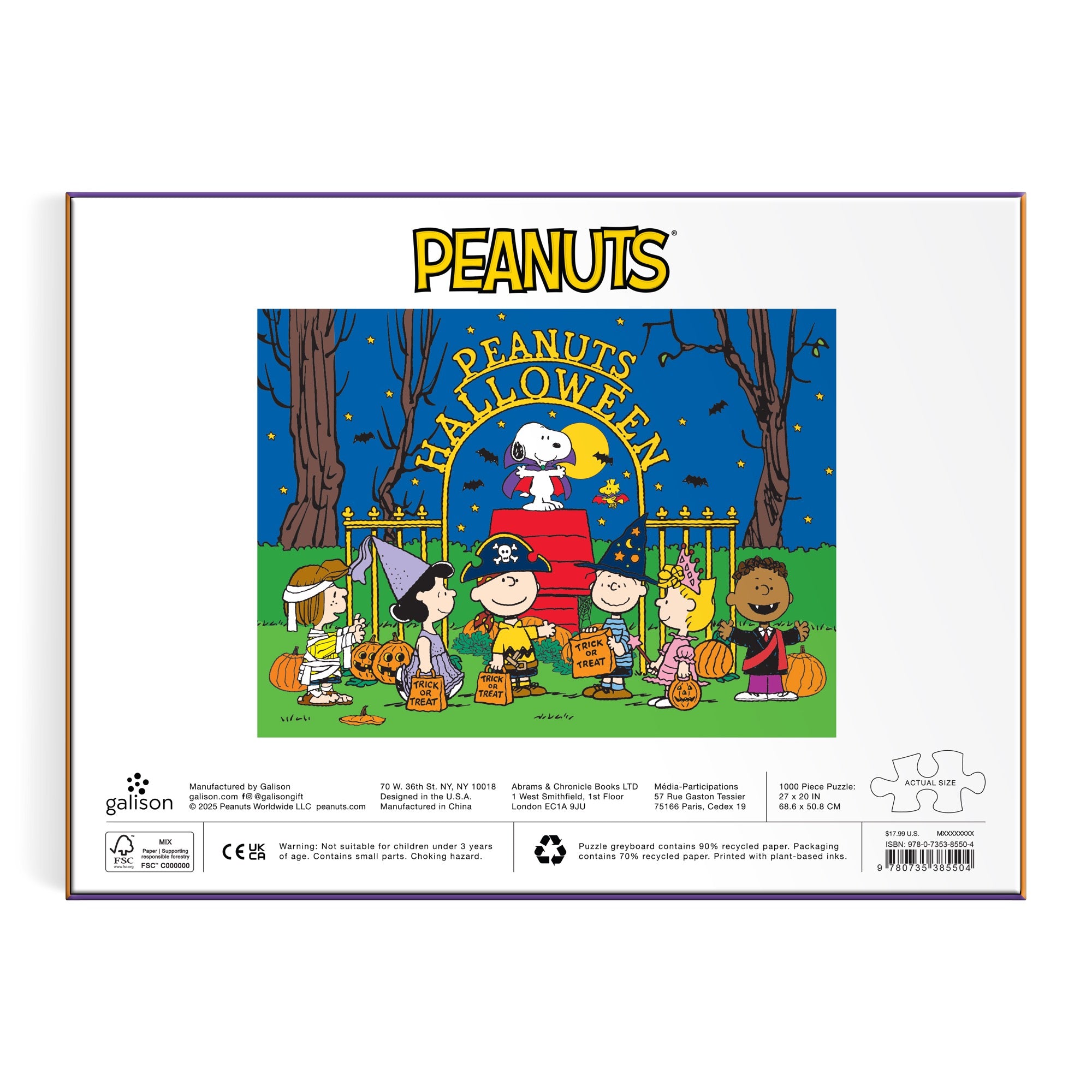 galison-peanuts-halloween-puzzle-1000-teile-68x50cm image 6