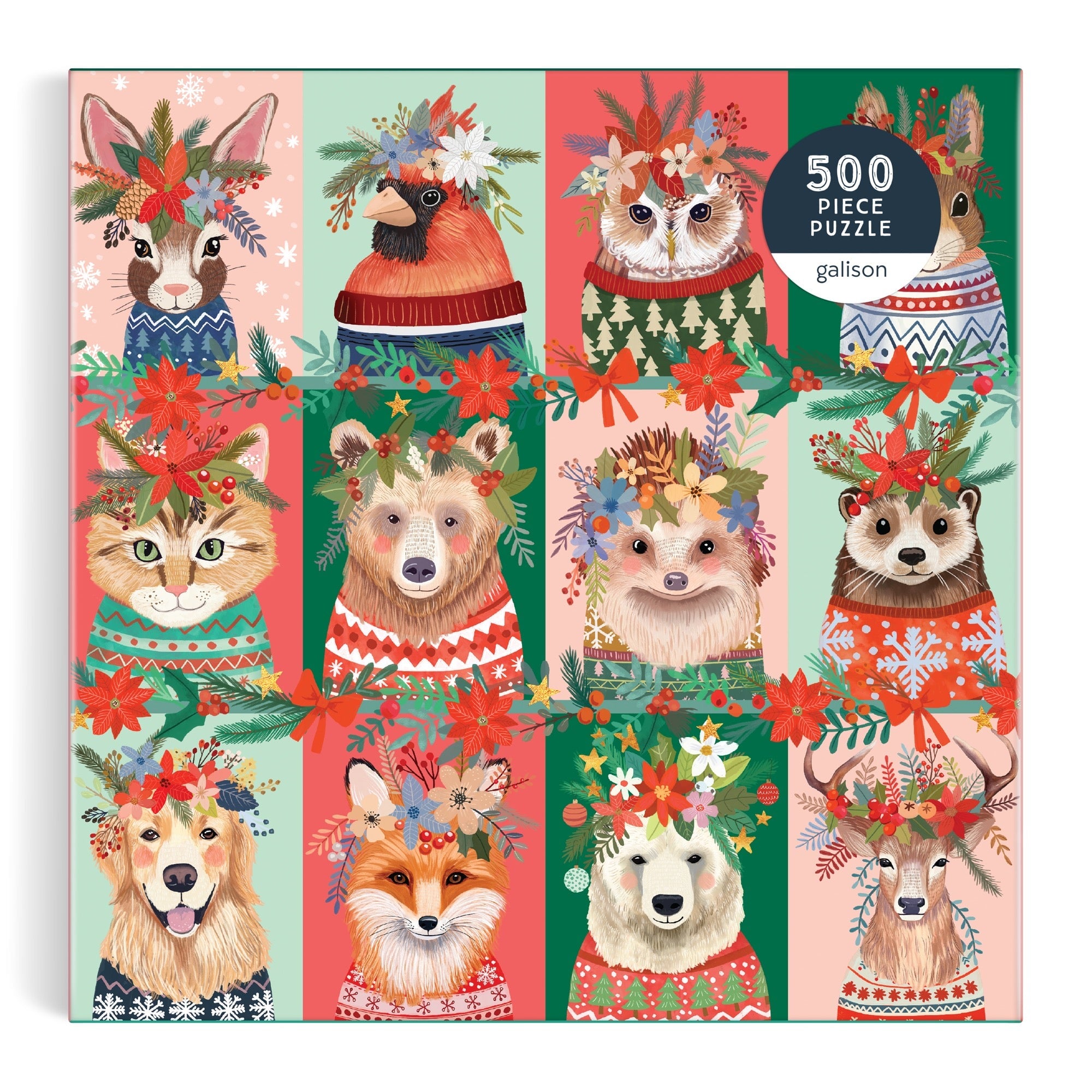 galison-furry-and-bright-puzzle-500-teile-tiere image 2
