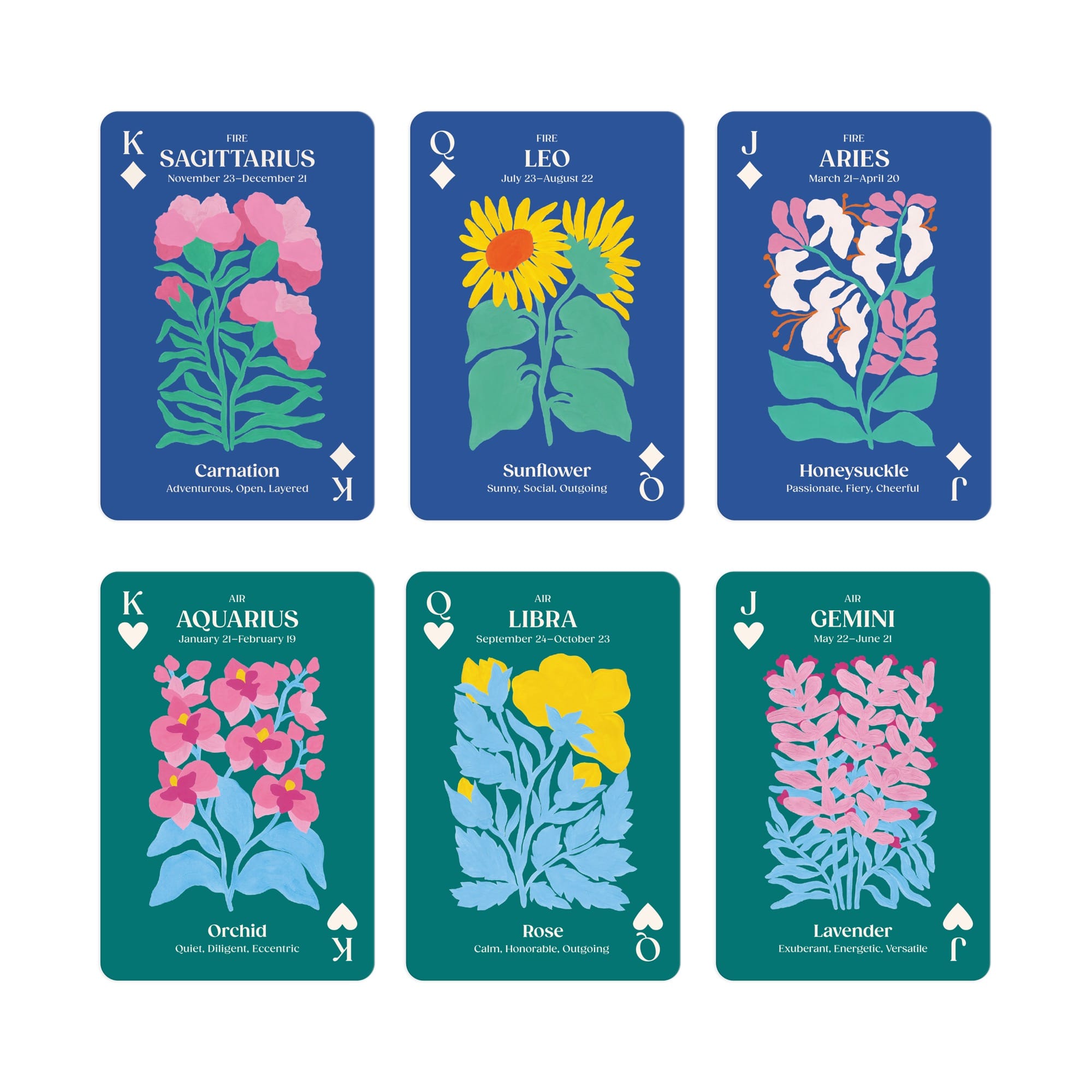 galison-zodiac-flowers-spielkarten-2-decks-sternzeichen image 4