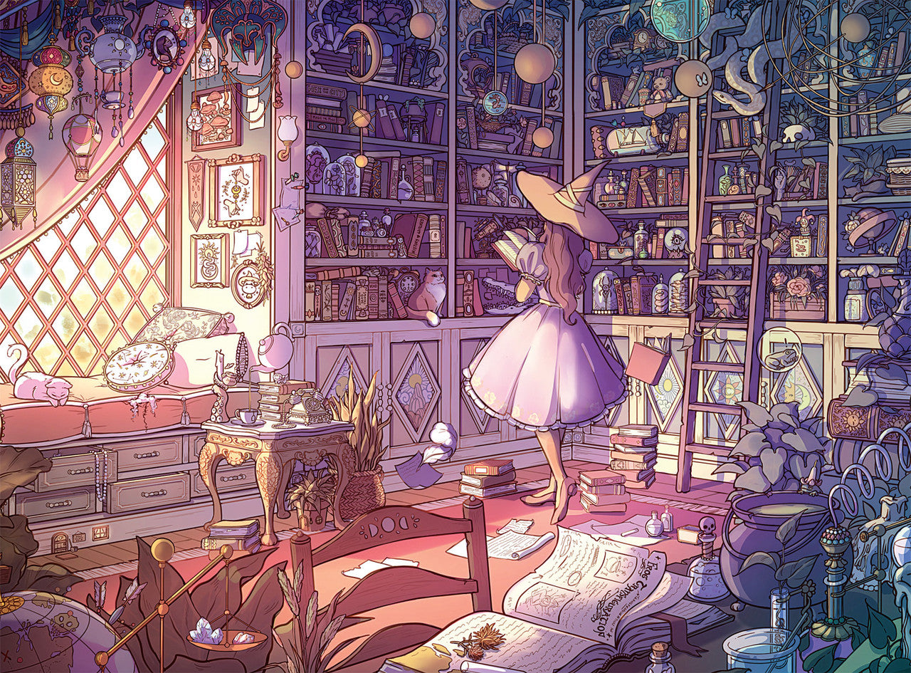 buffalo-games-bonjour-witch-s-library-1000-teile-puzzle-hexe image 2