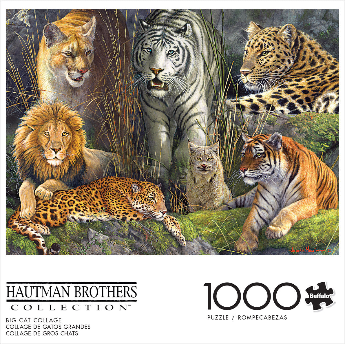 buffalo-games-hautman-big-cat-collage-1000-teile-puzzle image 2