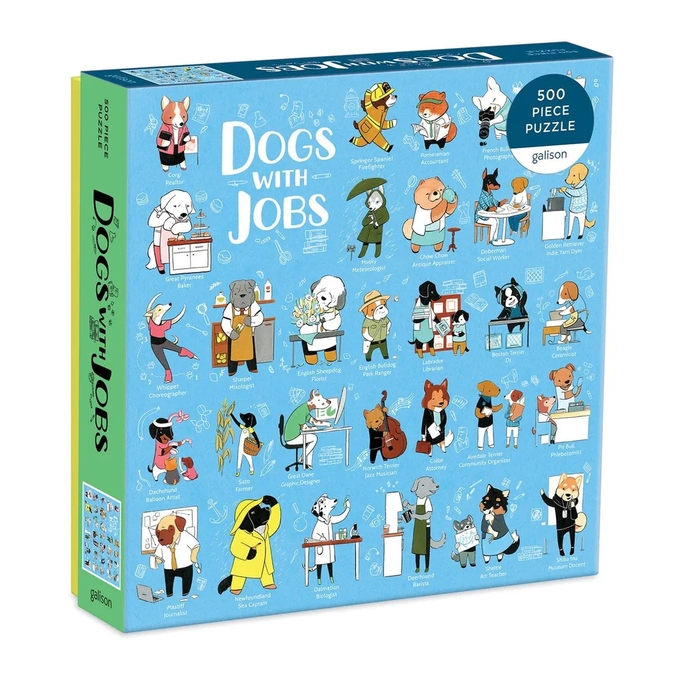 galison-dogs-with-jobs-500-teile-puzzle-hunde-berufe image 1
