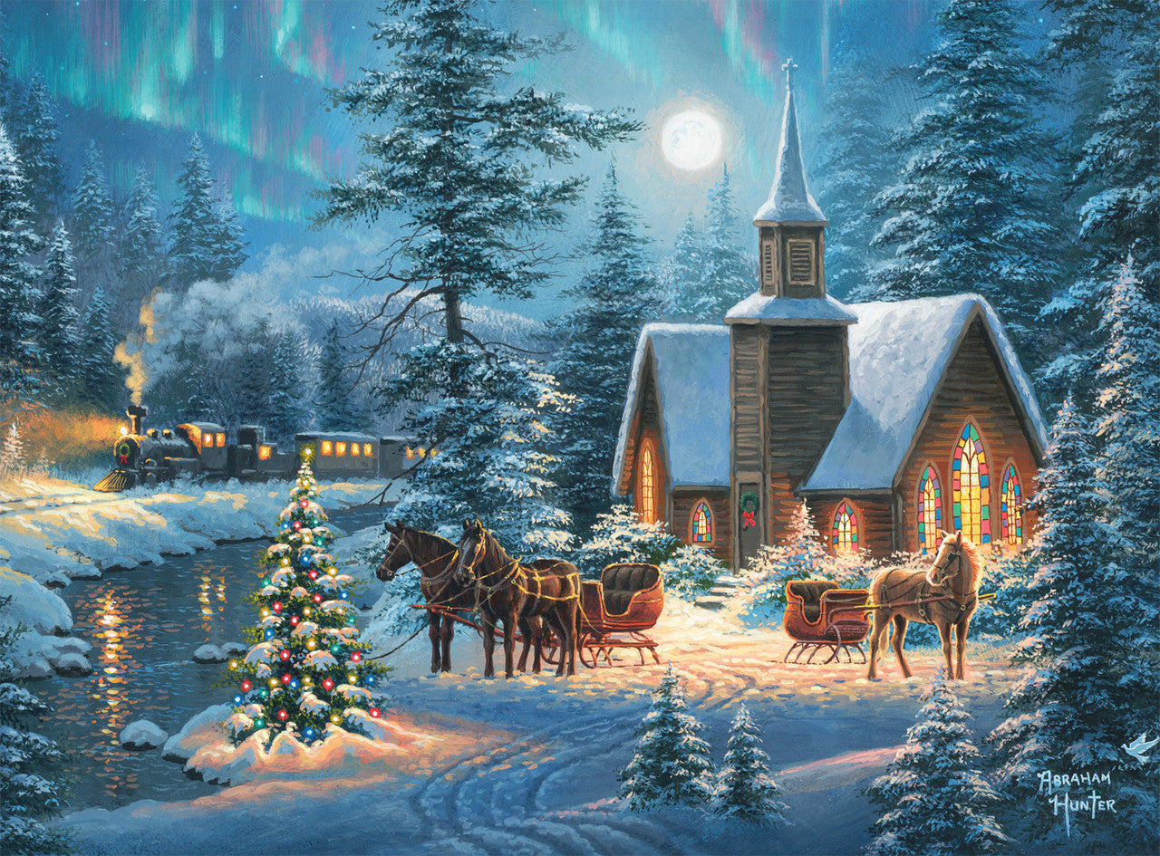 buffalo-games-abraham-hunter-silent-night-1000-teile-puzzle-winter image 1