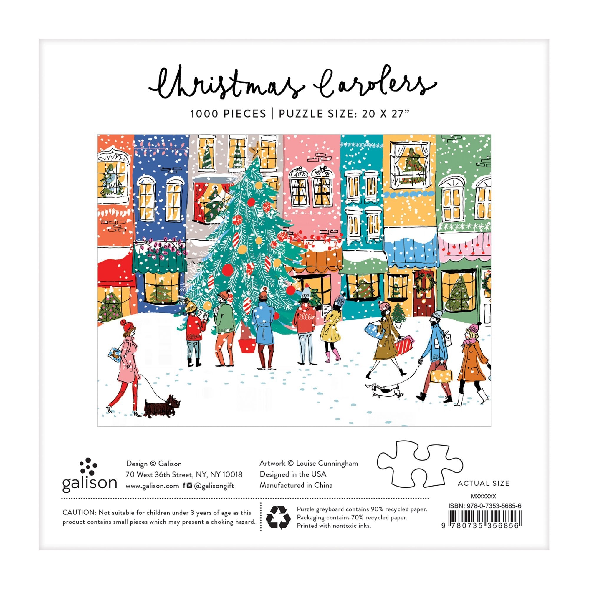 galison-christmas-carolers-puzzle-1000-teile-weihnachten image 5