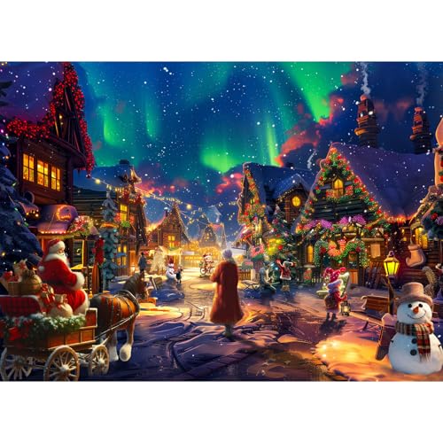 huadada-weihnachtsaurora-puzzle-1000-teile-impossible-bunt image 7