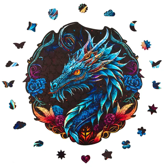 milliwood-peace-and-harmony-mystery-holzpuzzle-206-teile-drache image 1