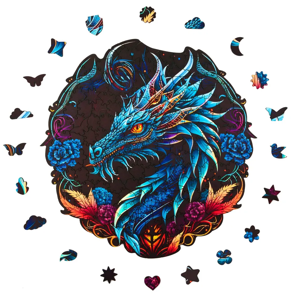 milliwood-peace-and-harmony-mystery-holzpuzzle-206-teile-drache image 1