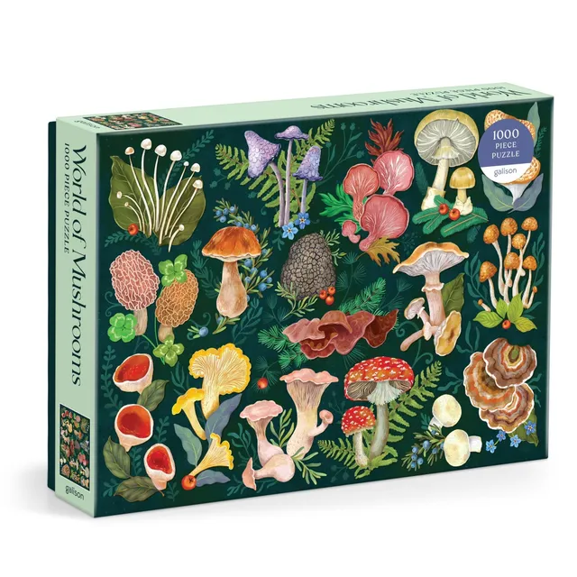 galison-world-of-mushrooms-puzzle-1000-teile-pilze-natur image 1