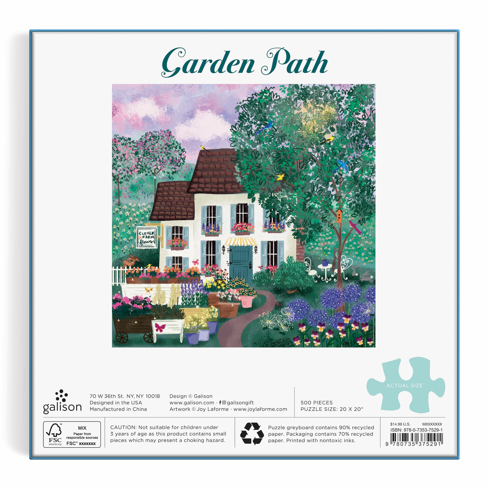 galison-joy-laforme-garden-path-puzzle-500-teile-garten image 4