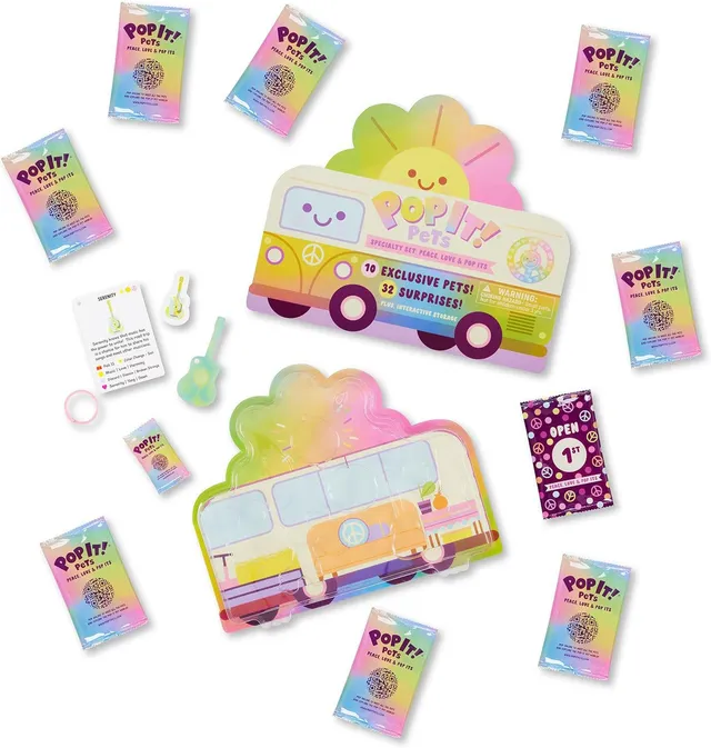 pop-it-pets-hippie-van-peace-love-set-mit-10-tieren-sammeln image 1