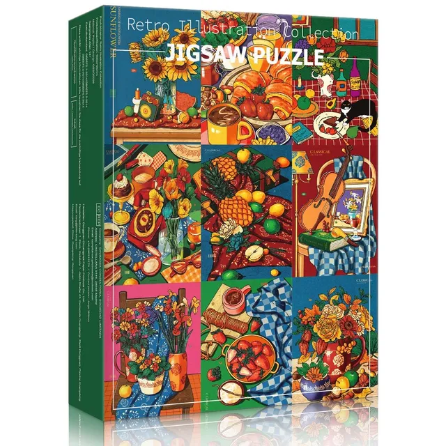 huadada-neun-grid-illustration-puzzle-1000-teile-70x50 image 1