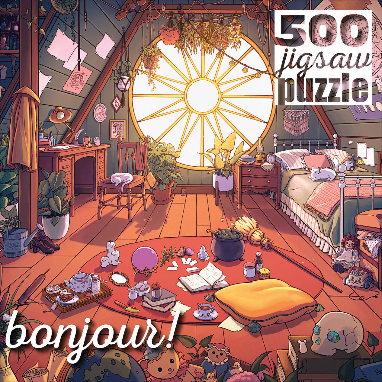 buffalo-games-bonjour-messy-room-puzzle-500-teile-hexe image 1