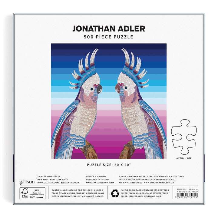 galison-jonathan-adler-parrots-puzzle-500-teile-papagei image 7