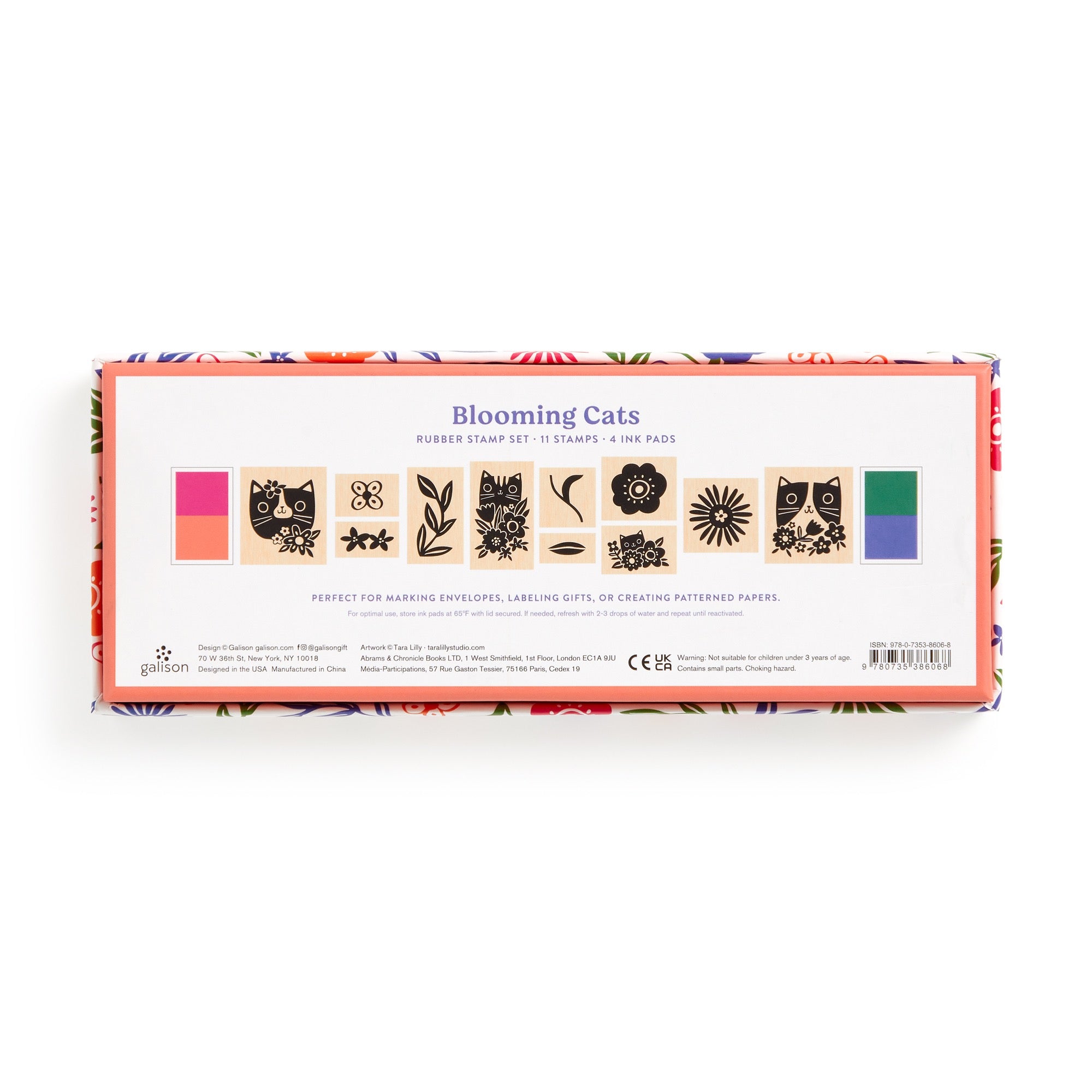 galison-blooming-cats-stempelset-holz-11-stempel-katzen image 8