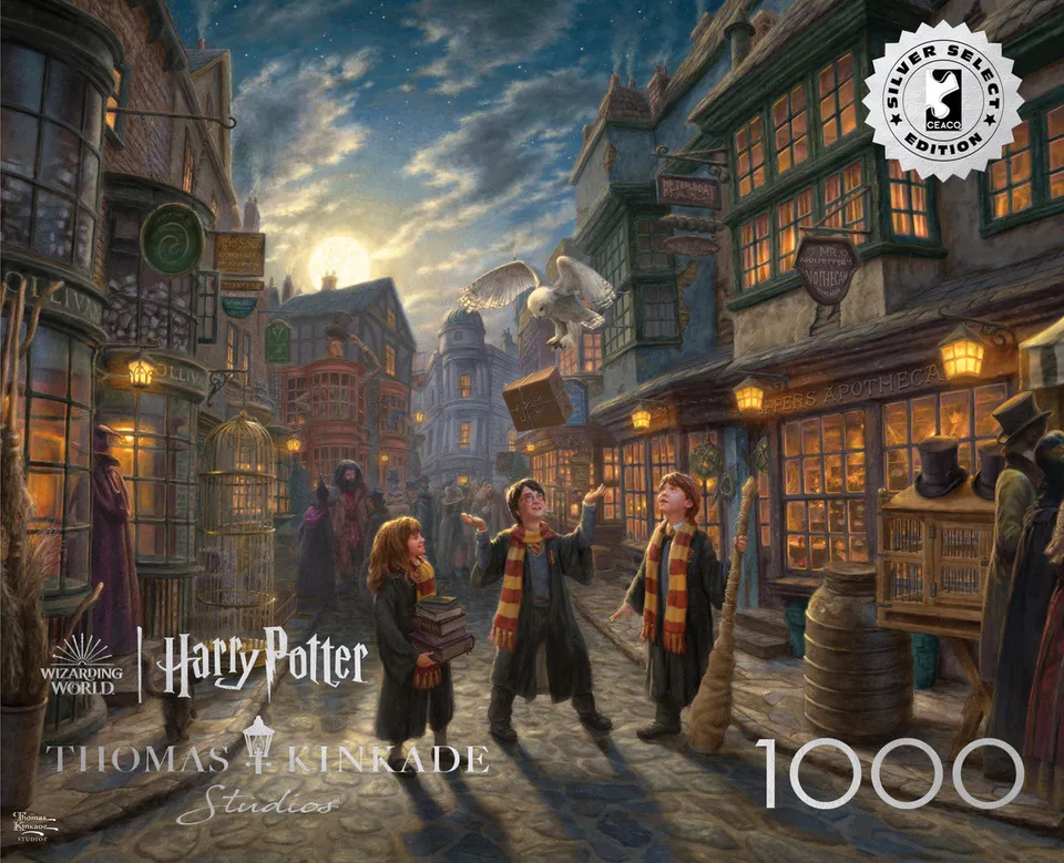 buffalo-games-diagon-alley-harry-potter-puzzle-1000-teile-silver-select image 1