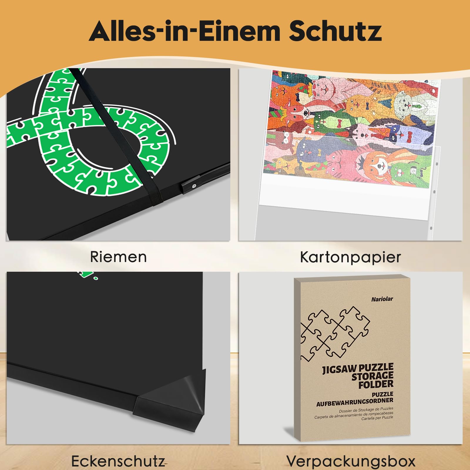 nariolar-puzzle-storage-mappe-1000-teile-ordner-15-taschen-staubdicht image 4