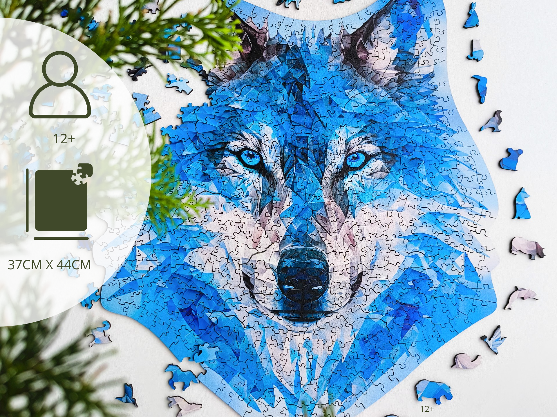 milliwood-alternative-geometry-wild-wolf-holzpuzzle-500-teile image 2